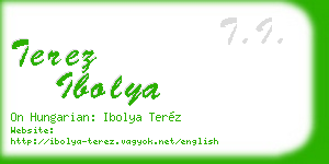 terez ibolya business card